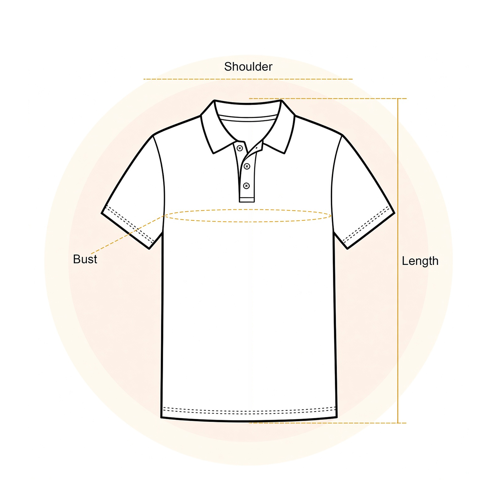 Men Polo measurement guide