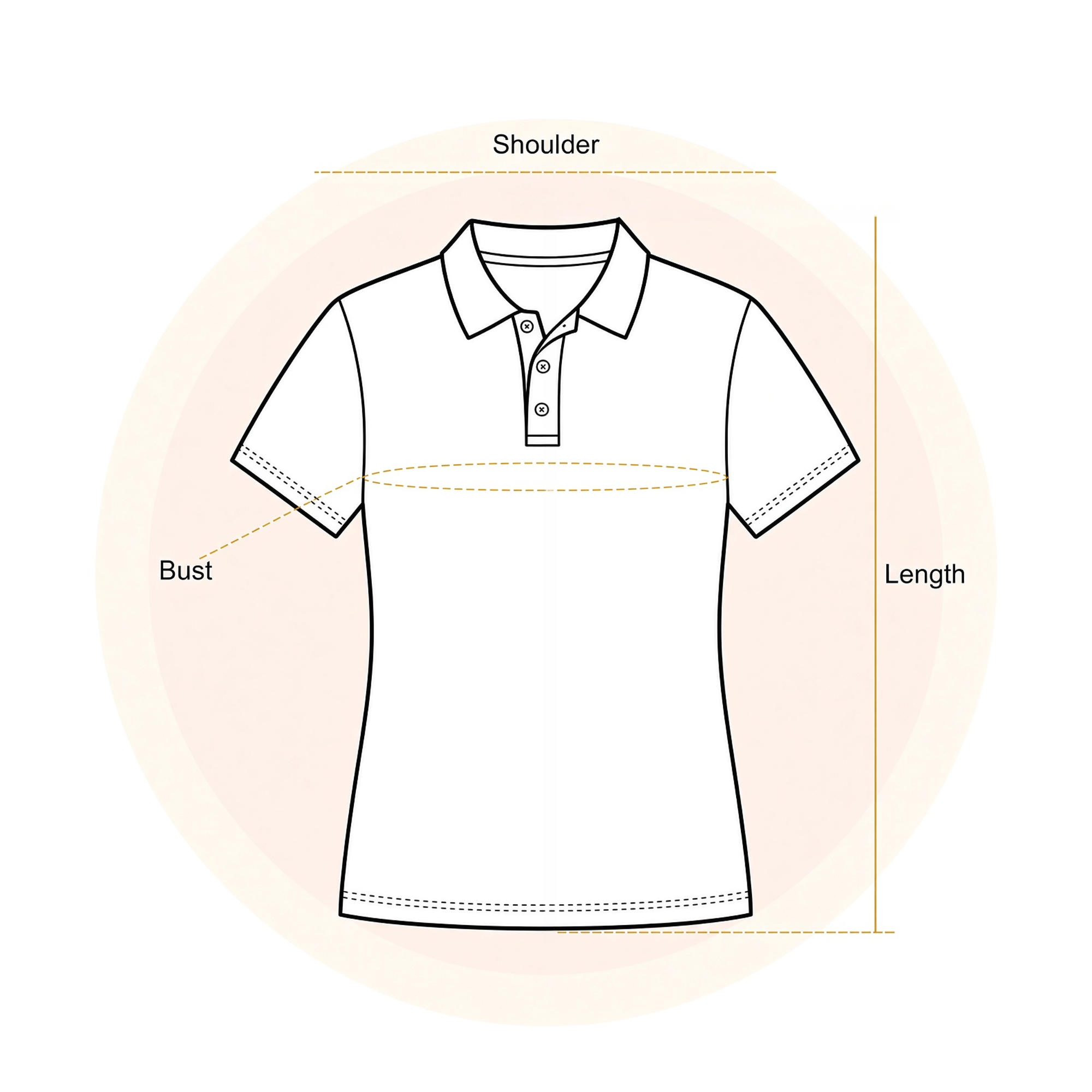 Women Polo measurement guide