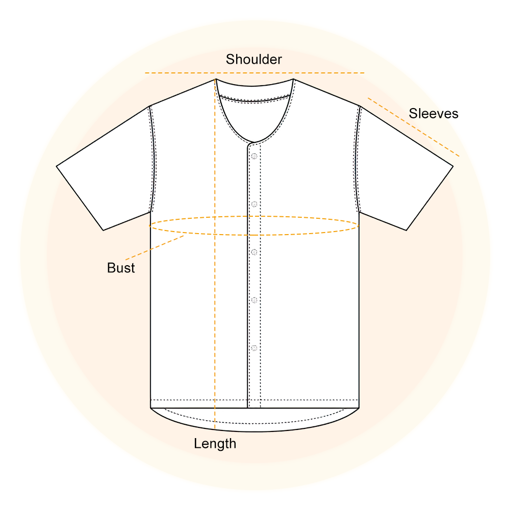 Baseball Jersey measurement guide