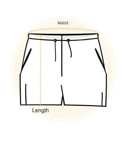 Beach Short measurement guide