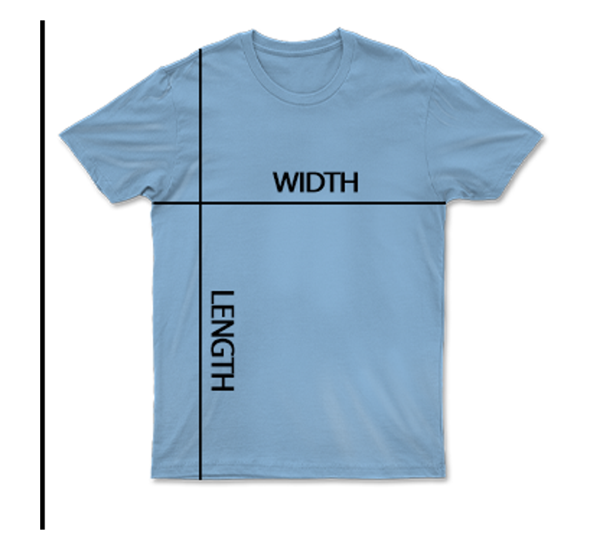 Cotton T-Shirt measurement guide