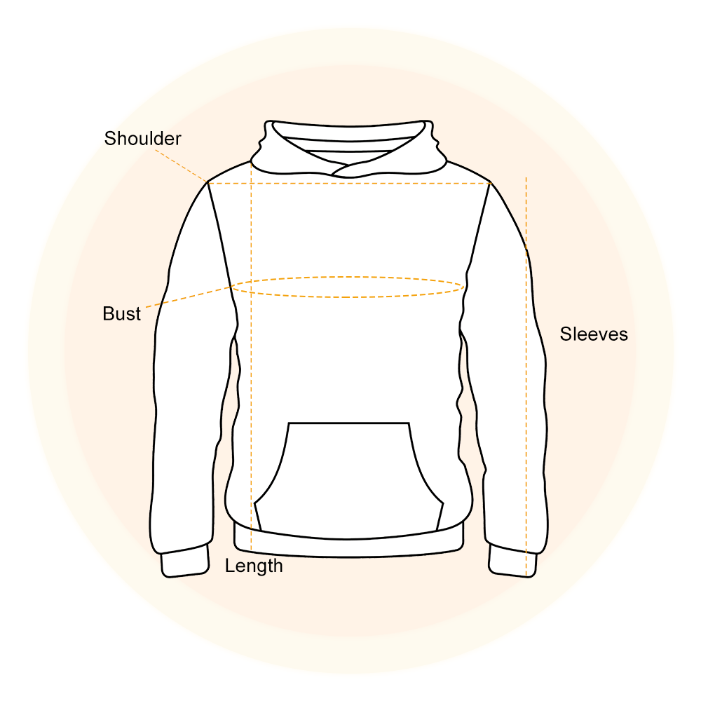 Hoodie measurement guide