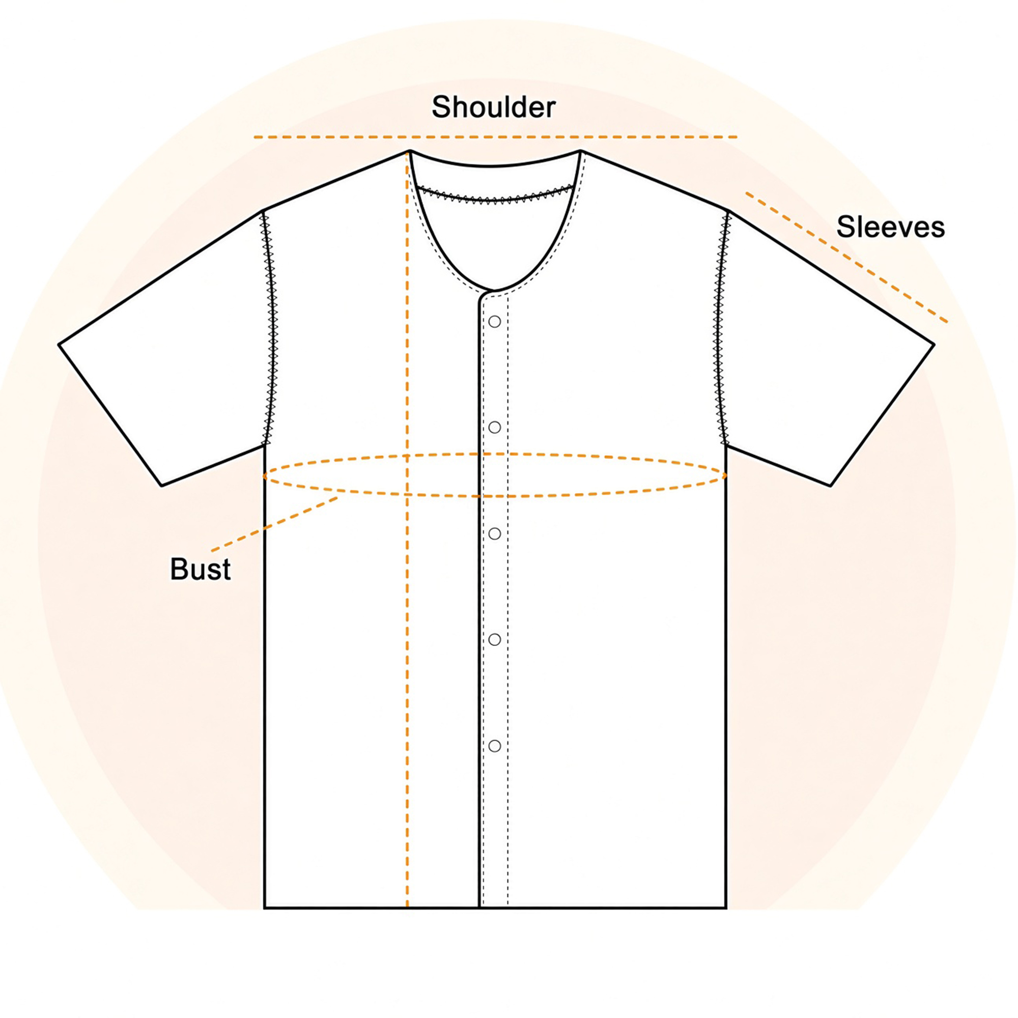 Kid & Youth Baseball Jersey measurement guide